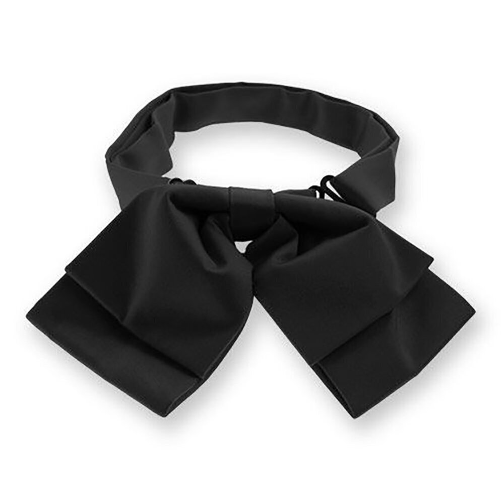 5506 Solid Color Floppy Bow Tie Black